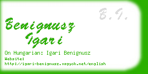 benignusz igari business card